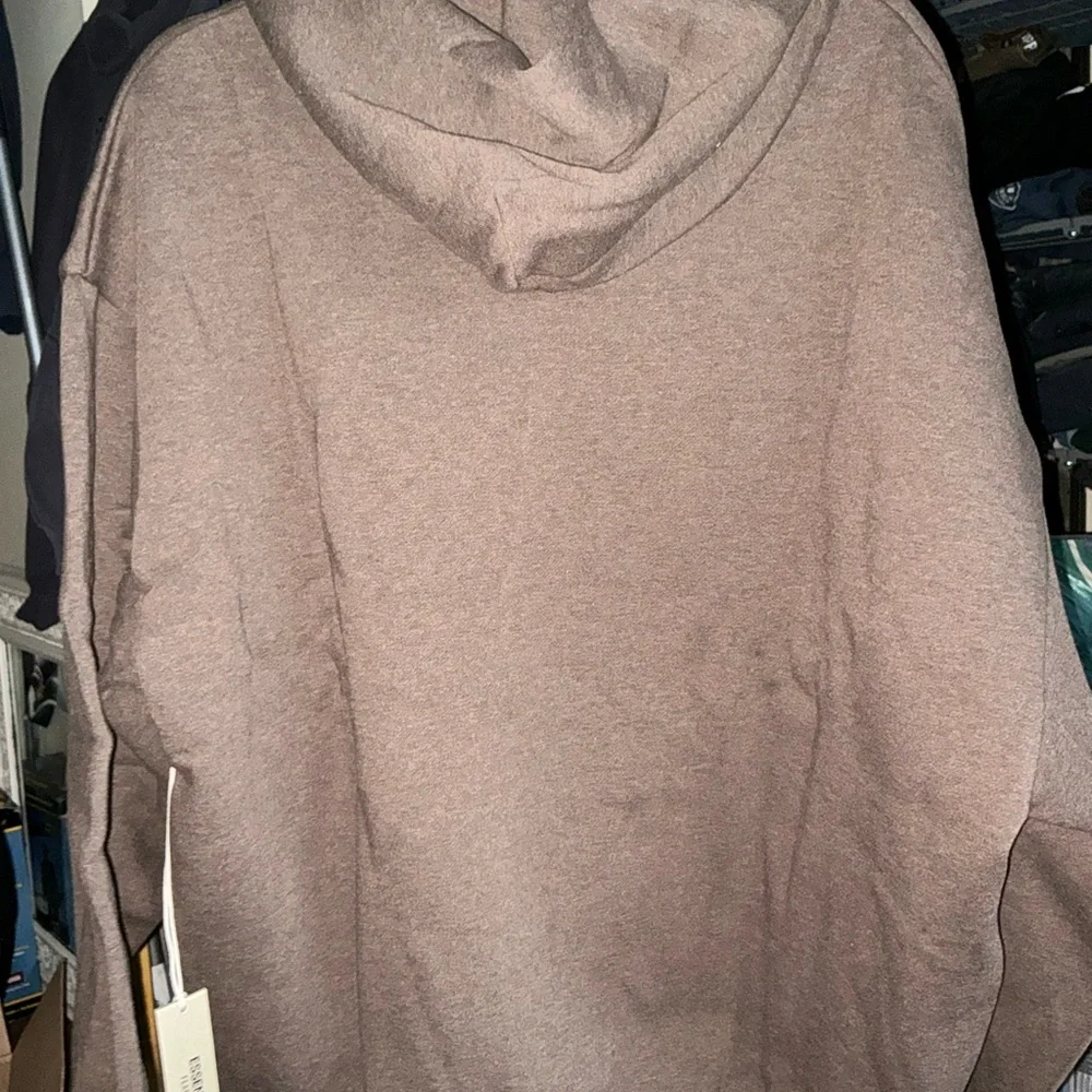 Brand new Fear of God men’s medium Heather Wood color fleece hoodie - Picture 2 of 8
